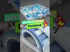 Equipamento de jogo personalizado de espuma branca e azul