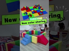 Soft Play Equipamento de aluguer Soft Climbing Slide Play Blocos de espuma coloridos
