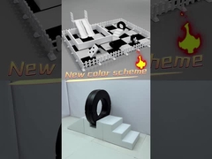 Equipamento de brinquedo suave com slides duplos Set preto e branco para crianças para aluguel