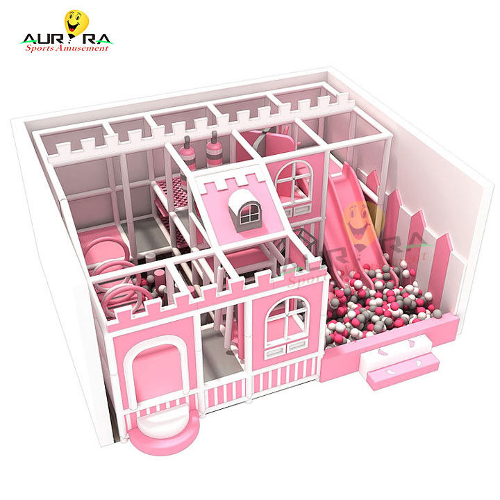 Outdoor Indoor Children Indoor Soft Play Equipment Commercial Pink Para Parque de Jogos