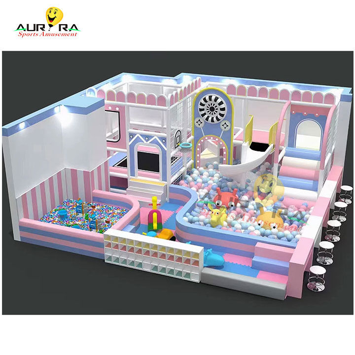Outdoor Indoor Children Indoor Soft Play Equipment Commercial Pink Para Parque de Jogos