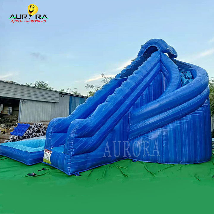 Indoor Playground Slide de água inflável Azul Para todas as idades