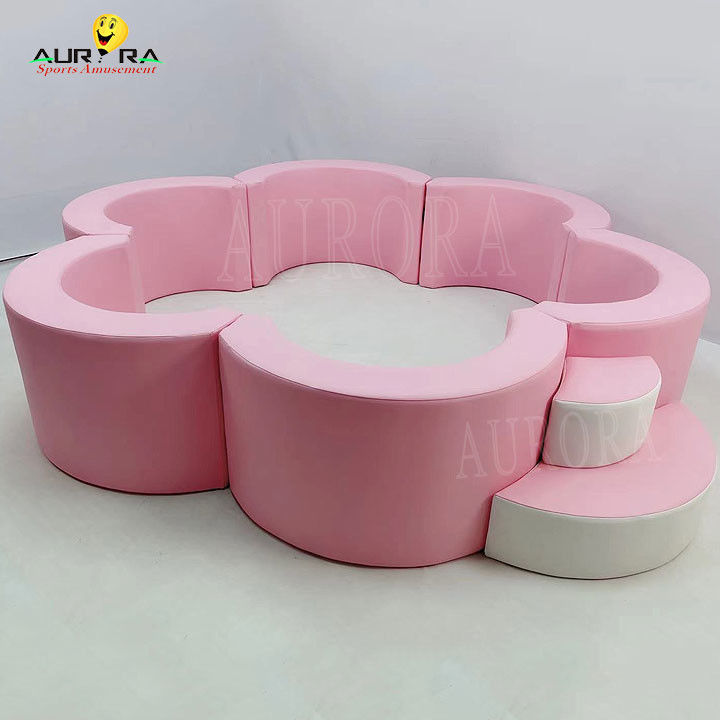 Soft Play Set Playground Pastel Climb And Play Soft Blocks Rosa Branca Flor Mini