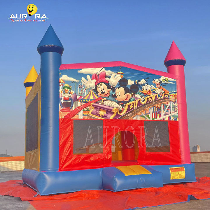 Exterior comercial inflável pvc colorido adulto crianças salto castelo