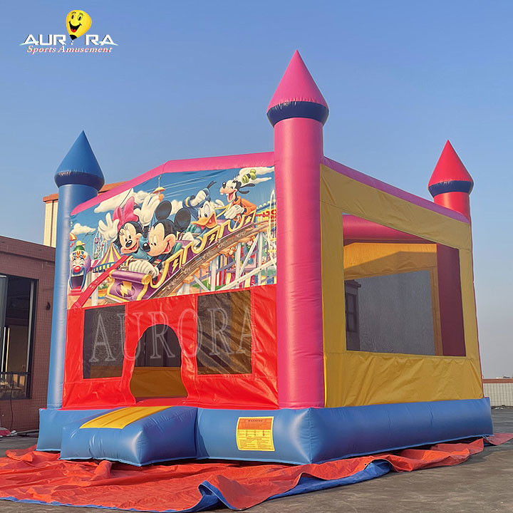 Exterior comercial inflável pvc colorido adulto crianças salto castelo