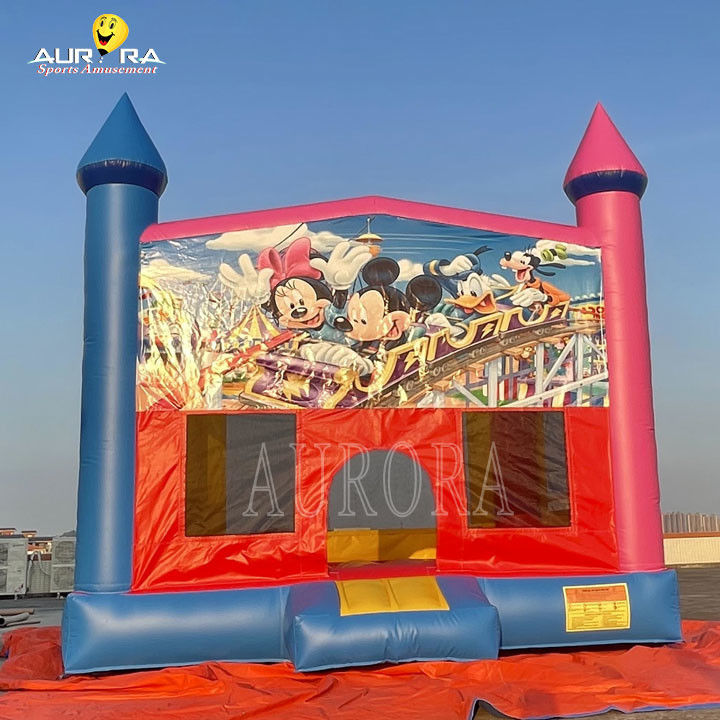 Exterior comercial inflável pvc colorido adulto crianças salto castelo
