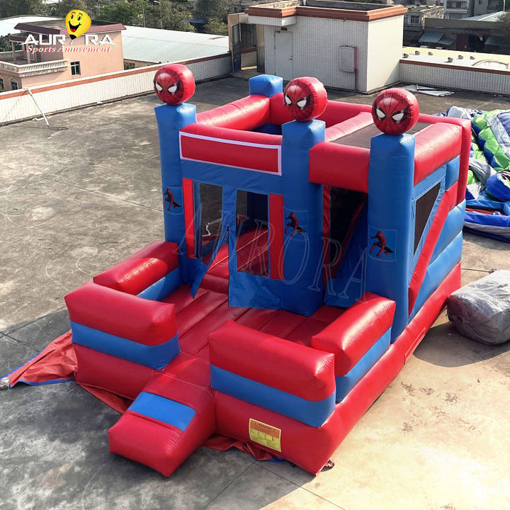 Homem-Aranha tema colorido inflável castelo saltador combo personalizado