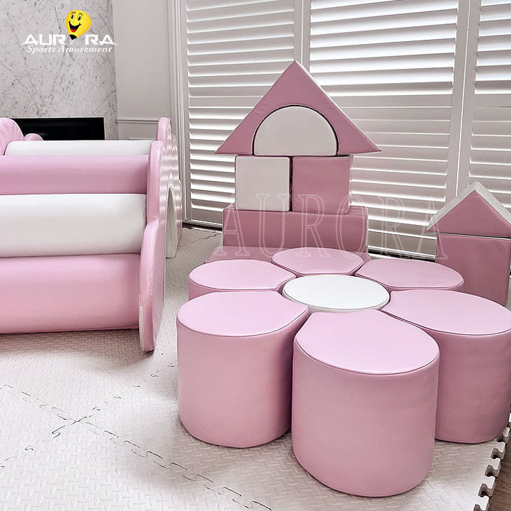 Pastel Rosa Branco Equipamento de Jogos Soft para Crianças Não Tóxico Alpinistas de Jogos Soft Indoor