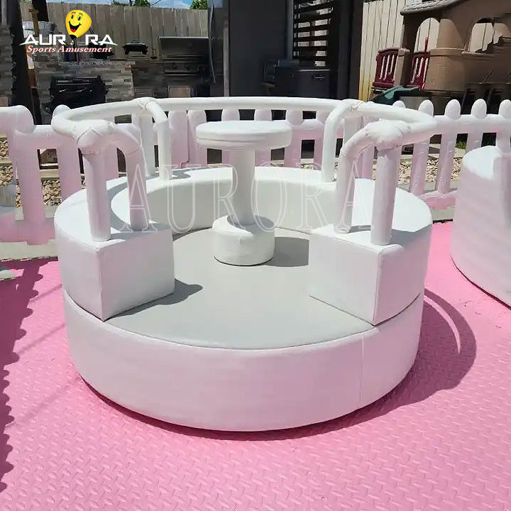 Pacote de Jogos Soft Branco Rosa Parque de Jogos Bebê Equipamento de Jogos Soft Indoor Outdoor