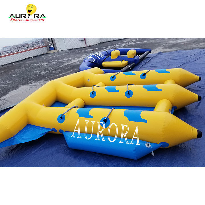 Desporto aquático colorido Rebocável Banana Inflável Barco Tubos de Peixes Voadores Para o Mar