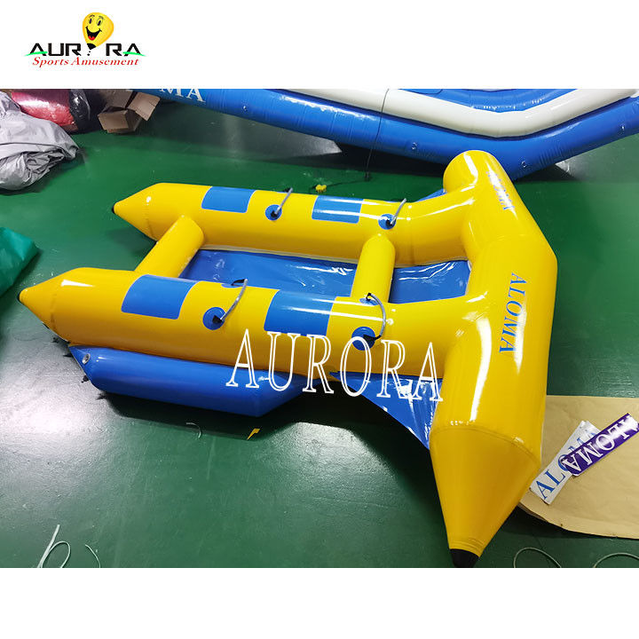 Desporto aquático colorido Rebocável Banana Inflável Barco Tubos de Peixes Voadores Para o Mar