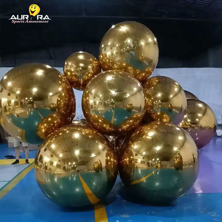 Decoração de eventos Esfera Balão de espelho inflável Esferas de casamento Laser discoteca