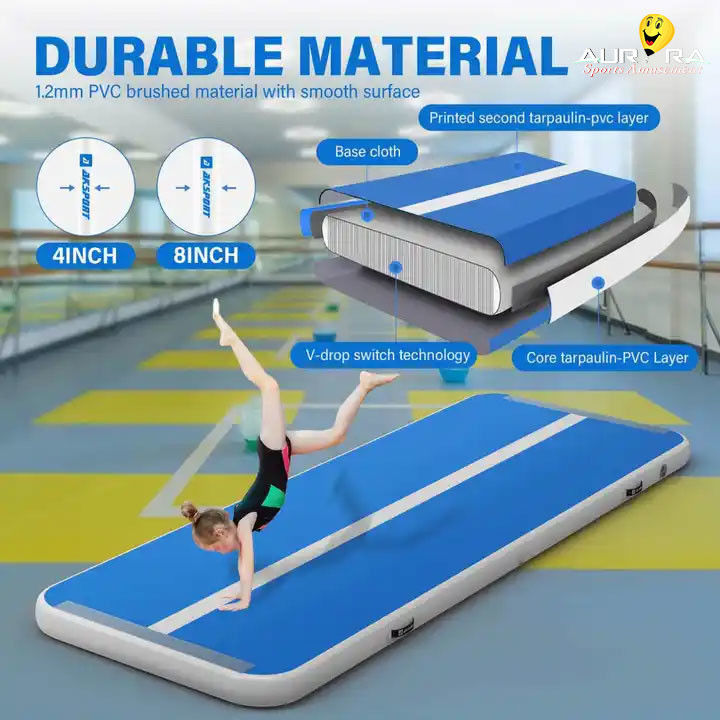 Gimnástica Gymastics Air Track Mat 3m Outdoor Inflatable Jumping Mat Azul