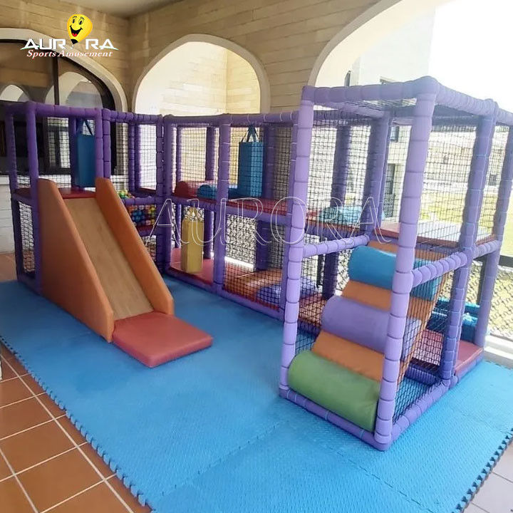 Pequenos Soft Indoor Play Area Equipamento Crianças Play Room Area Games McDonalds Roxo