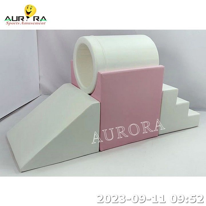 Soft Play Carousel Pink Indoor Play Center Área com Bola Pit Bounce House