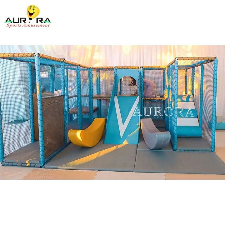Crianças soft playground escalar com interior e exterior parque de diversões PU conjunto
