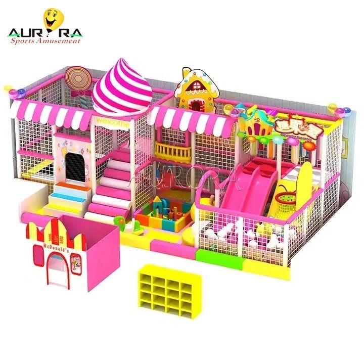 Novas vendas personalizadas plástico colorido crianças playground interior soft play