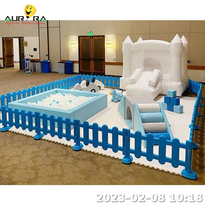 Crianças personalizadas Play Blue Soft Ball Pit Indoor Soft Play Equipamento Impressão digital