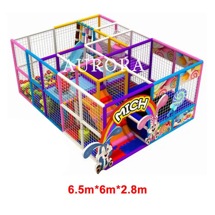 Roxo Amarelo Indoor Soft play Playground Confortável Esportes Crianças Aventura Diversão