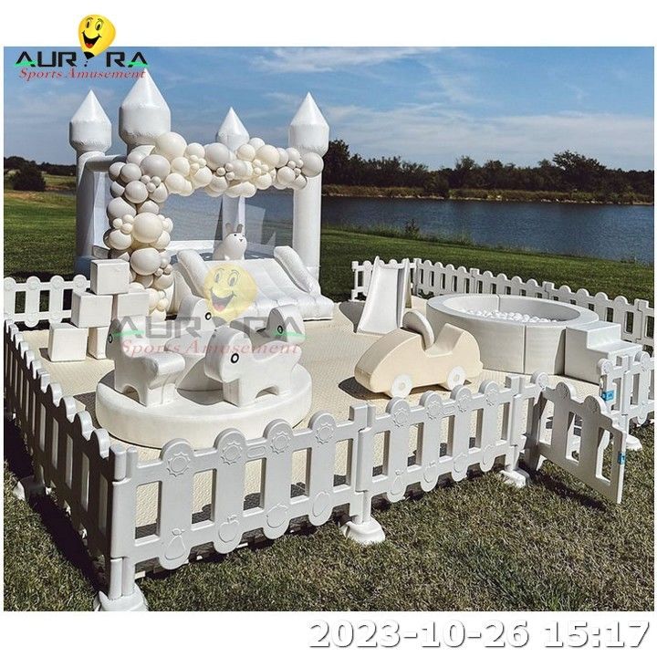 Equipamento de Jogos Interiores para Crianças Casa Branca Bounce Merry Go Round Soft Play