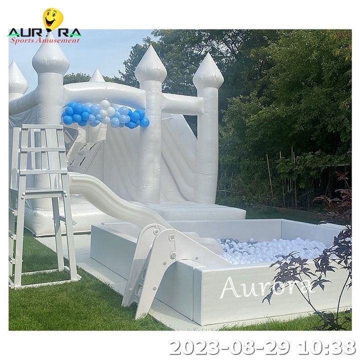 Equipamento inflável de brinquedo para crianças Bubble Dome Bouncy Castle Bouncer Branco