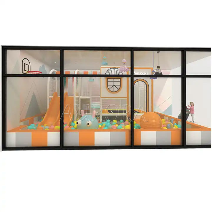 Temática de doces para crianças Equipamento de brinquedos suaves para interiores Cor personalizável