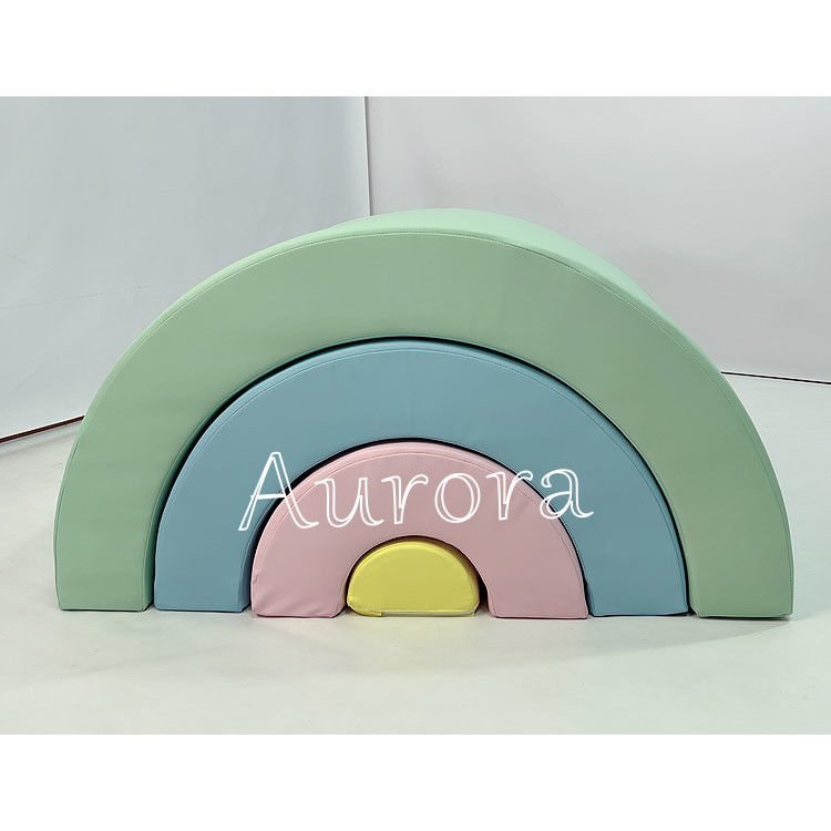 Túnel de brinquedos suaves para crianças Blocos de brinquedos suaves Equipamento de brinquedos suaves Amarelo Verde