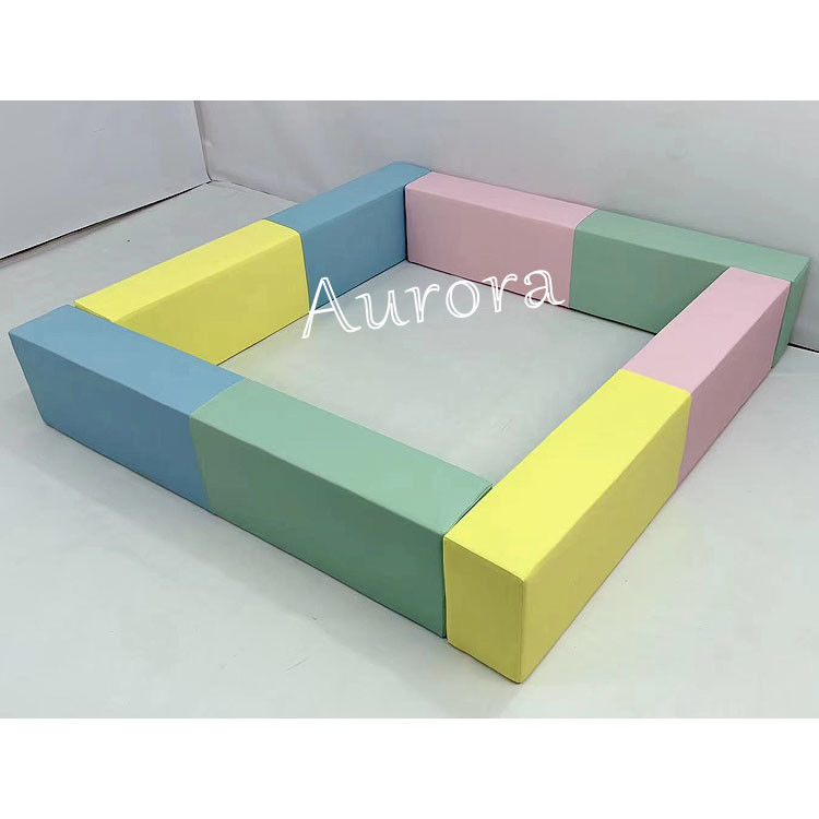 Túnel de brinquedos suaves para crianças Blocos de brinquedos suaves Equipamento de brinquedos suaves Amarelo Verde
