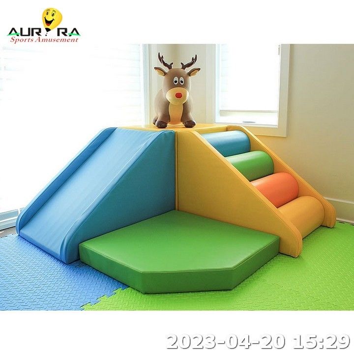 Orange Round Ball Pit Pool Game Playground Crianças Deslizam Indoor Soft Play