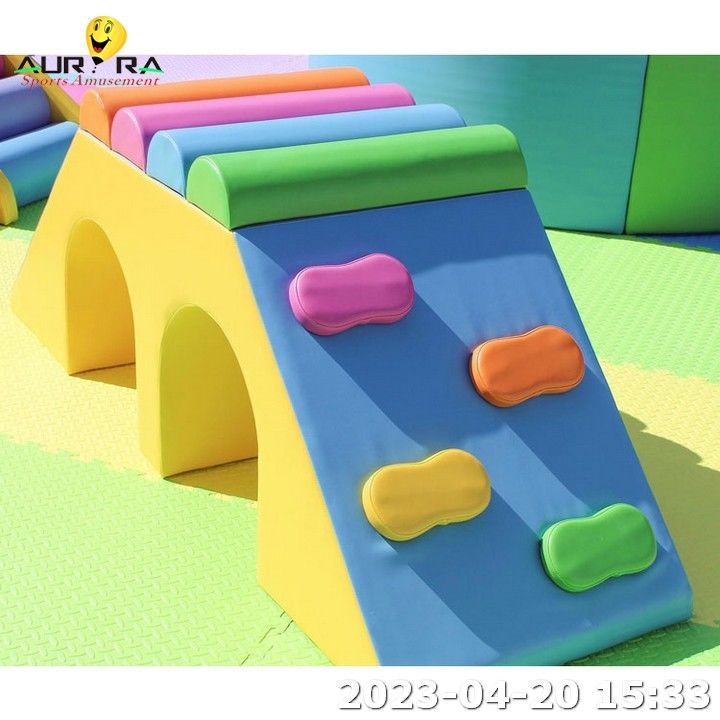 Indoor Soft Playground For Kids Soft Climber Set Festa de Aniversário Evento Azul