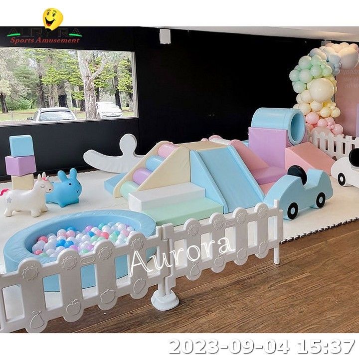 Pastel Soft Play Equipment Set Centro pré-escolar para crianças