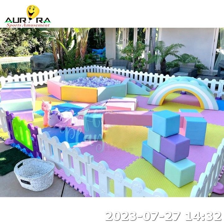 Merry Go Round Soft Play Aluguer de Equipamento espuma Soft Playground para crianças