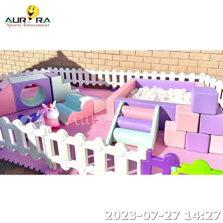 Equipamento de Jogos Soft Pink Roxo Roxo Rede de Jogos Soft para Crianças