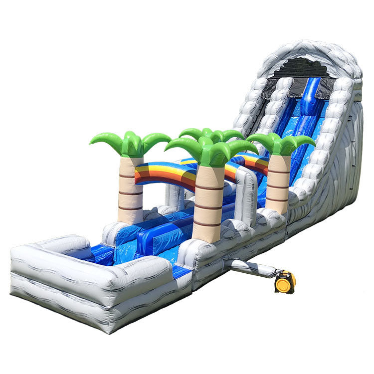 Slide de água inflável Slide de salto Pvc 18ft Slide de água de golfinho para piscina