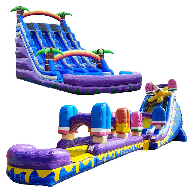 Slide de água inflável para crianças 25'H Palm Big Wholesale Produtos novos para venda