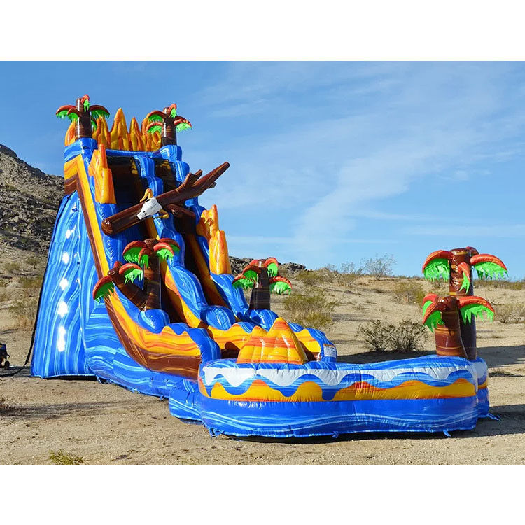 Slide de água inflável para crianças 25'H Palm Big Wholesale Produtos novos para venda