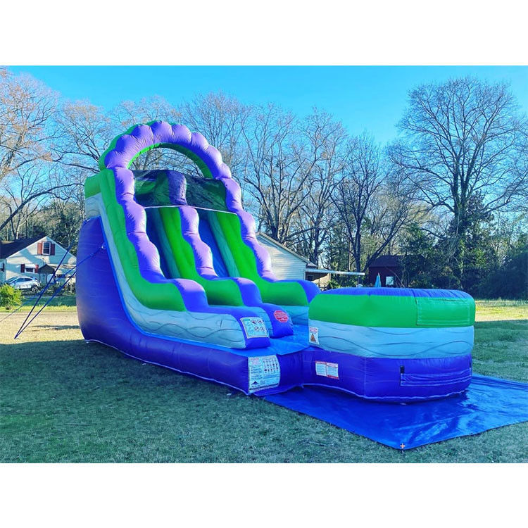 Grande escorrega de água inflável 16ft 18ft 20ft Crianças pátio pequeno escorrega de água brinquedos infláveis