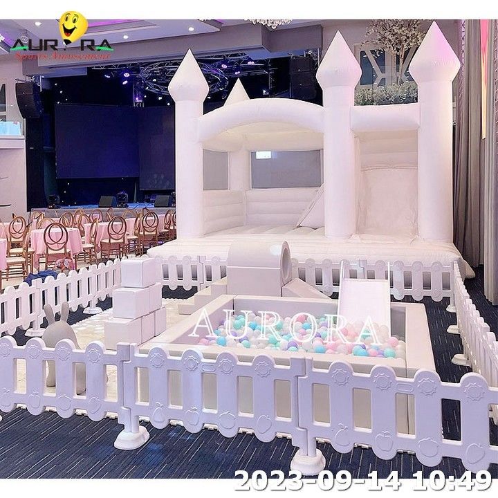 Equipamento de Jogos Soft Branco Rosa Bebê Indoor Escalada Soft Play Sets Soft Play