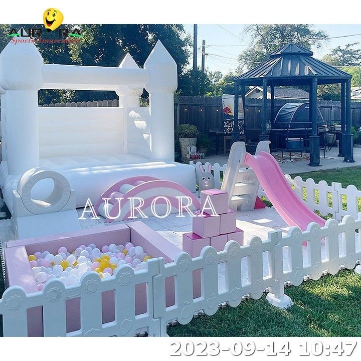 Equipamento de Jogos Soft Branco Rosa Bebê Indoor Escalada Soft Play Sets Soft Play