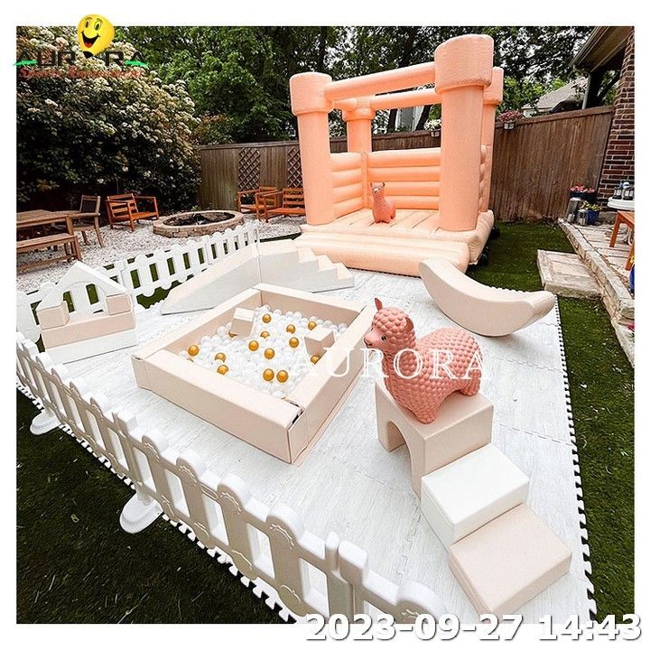 Crianças inflável Casa de salto Soft Play Equipamento Área Soft Play Para Crianças Carrossel