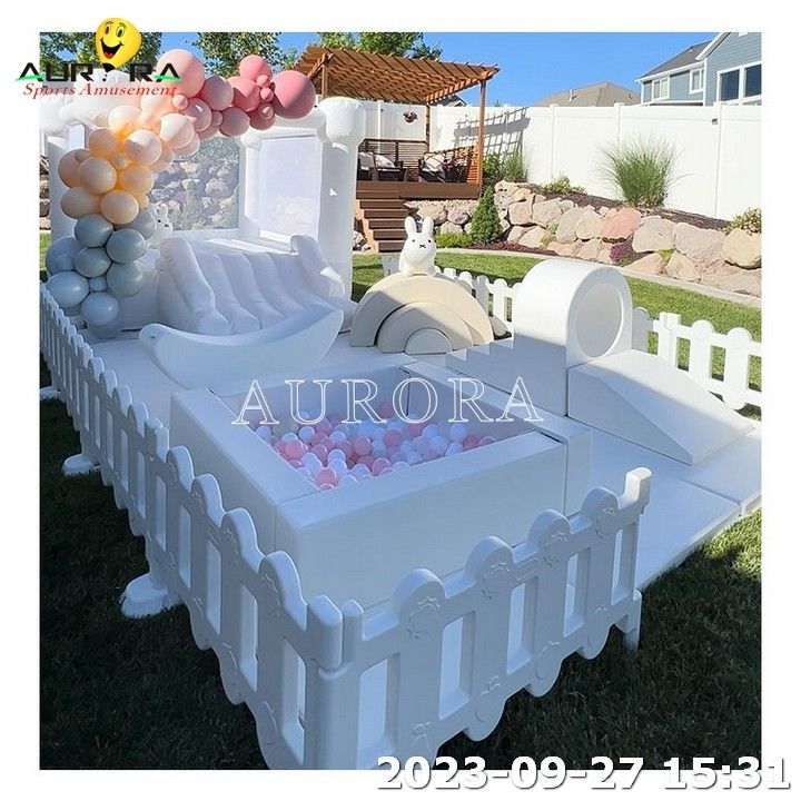Soft Play Equipamento Daycare Center Indoor Soft Play Branco Para Aluguer Casa de segurança