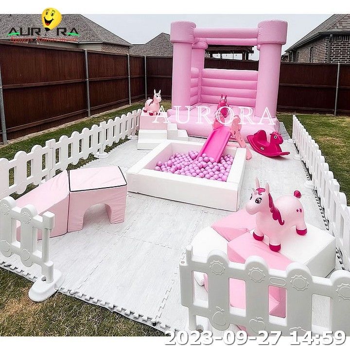 Equipamento personalizado para brincar para crianças ao ar livre para aluguel de festa com segurança