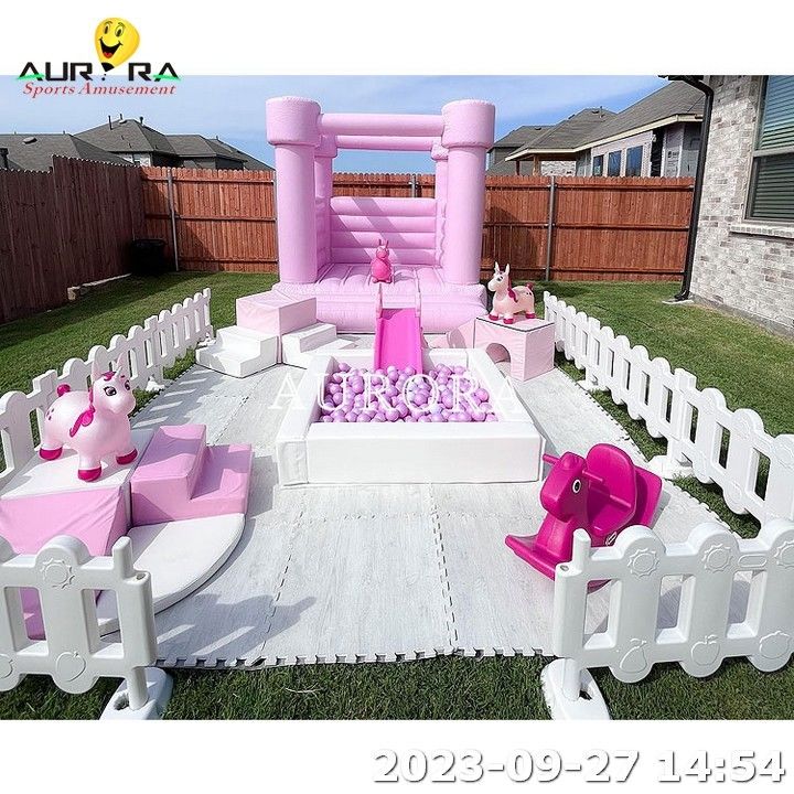Equipamento personalizado para brincar para crianças ao ar livre para aluguel de festa com segurança