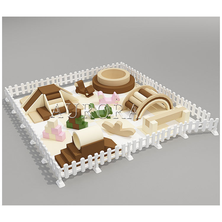 Fábrica Soft Play Parque de Jogos Café Equipamento Beige Indoor Soft Play Round Ball Pit