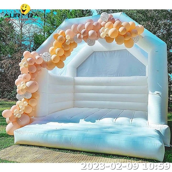 Festa de cores Casa de salto para crianças Casamento inflável Castelo de salto Salto
