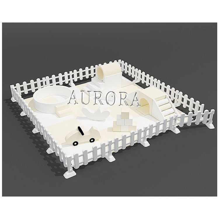 Soft Play Set Equipamento Outdoor Branco Com Pacote de Cores Nuas Para Crianças