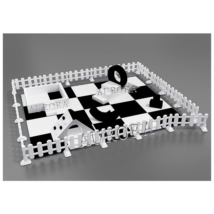 White And Black Soft Play Ball Pit Soft Play Sets para Jogos Interiores para Crianças