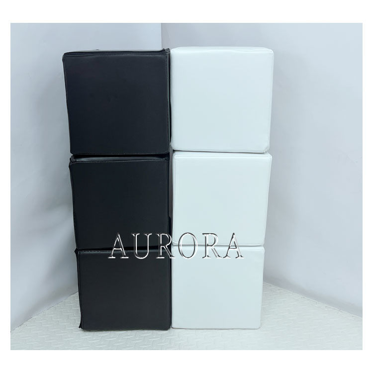 Equipamento de brinquedo suave com slides duplos Set preto e branco para crianças para aluguel