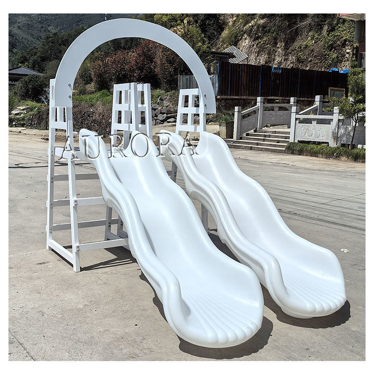 Equipamento de brinquedo suave com slides duplos Set preto e branco para crianças para aluguel