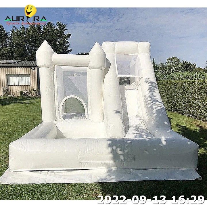 Nova casa de salto inflável com ventilador mini casa de salto com poço de bola